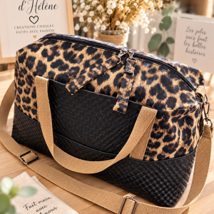 🧳 Sac de voyage artisanal – Tout cuir