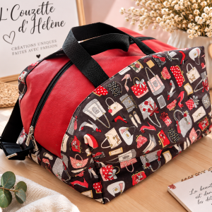 👜 Grand sac artisanal – Cuir & coton