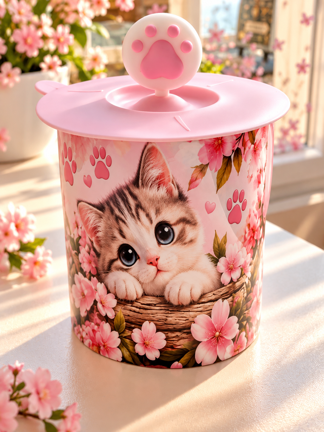 Tasse Chat – Douceur fleurie 🐱🌸