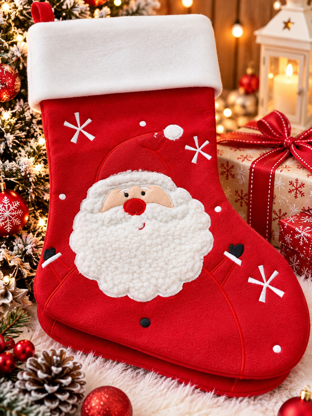 🎅 Botte de Noël personnalisable – Père Noël tout doux 🎄 – Image 2
