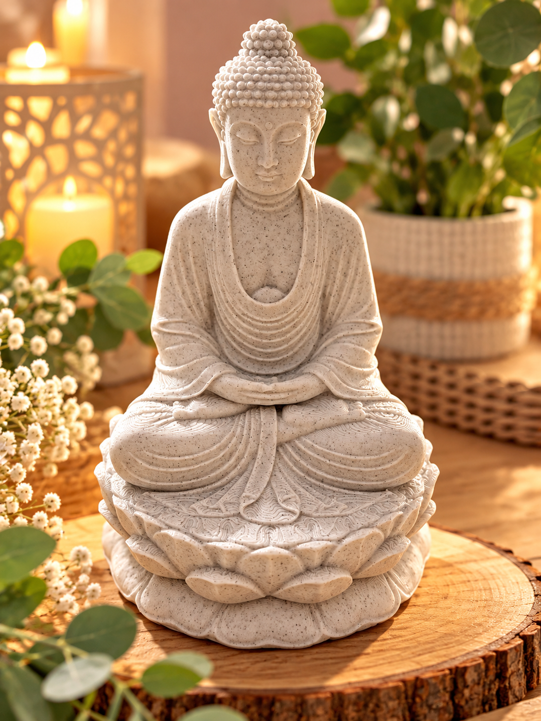 Bouddha Zen – Décoration effet pierre 🪷