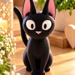 🐈⬛ Chat noir Kawaii – Figurine décorative
